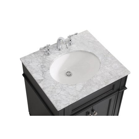 Elegant Decor 24 Inch Single Bathroom Vanity In Black VF12524BK